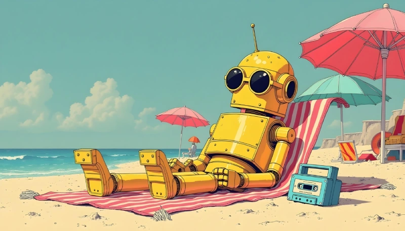 Robot taking a break - business process automation on autopilot